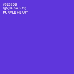 #5E36DB - Purple Heart Color Image